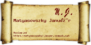 Matyasovszky Január névjegykártya